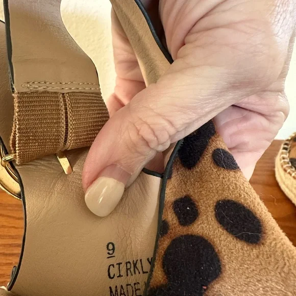 Catherine Malandrino Animal Print Wedge Espadrilles - Picture 7 of 7